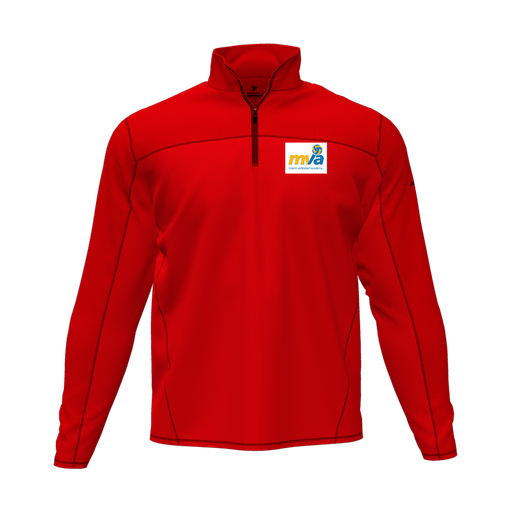 [CUS-DFW-QTRZ-PER-LSL-RED-AS-LOGO1] Quarter Zip Pullover (Adult S, Red, Logo 1)