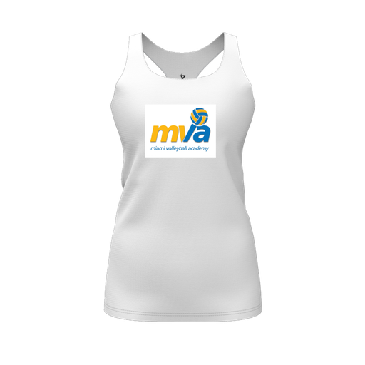 [FT0TRBWH-FYS-LOGO1] Decker Racerback Tank Top (Female Youth S, White, Logo 1)