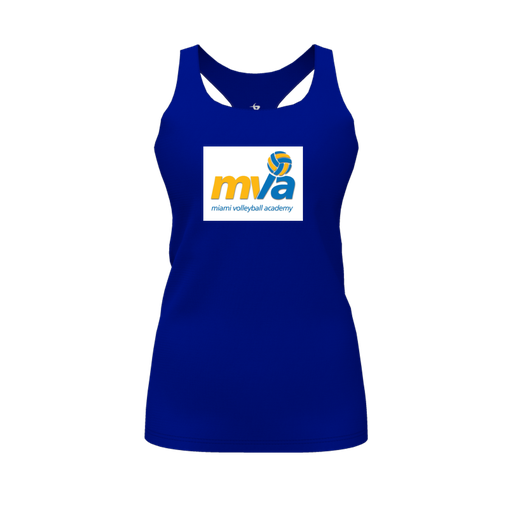 [CUS-DFW-RCBK-PER-RYL-FYS-LOGO1] Racerback Tank Top (Female Youth S, Royal, Logo 1)
