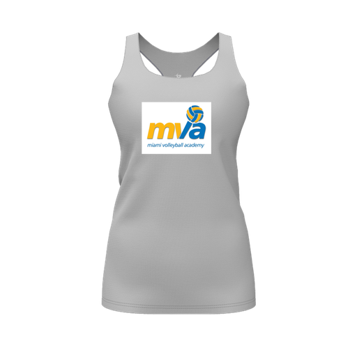 [FT0TRBGY-FYS-LOGO1] Decker Racerback Tank Top (Female Youth S, Gray, Logo 1)