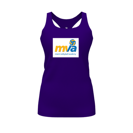 [CUS-DFW-RCBK-PER-PUR-FYS-LOGO1] Racerback Tank Top (Female Youth S, Purple, Logo 1)