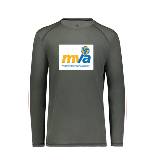 [6845.98D.S-LOGO1] Men's SoftTouch Long Sleeve (Adult S, Gray, Logo 1)