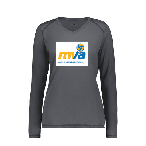 [6847.98D.XS-LOGO1] Women's SoftTouch Long Sleeve (Female Adult XS, Gray, Logo 1)