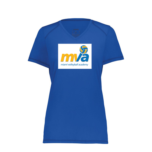 [6844.060.XS-LOGO1] Women's SoftTouch Short Sleeve (Female Adult XS, Royal, Logo 1)