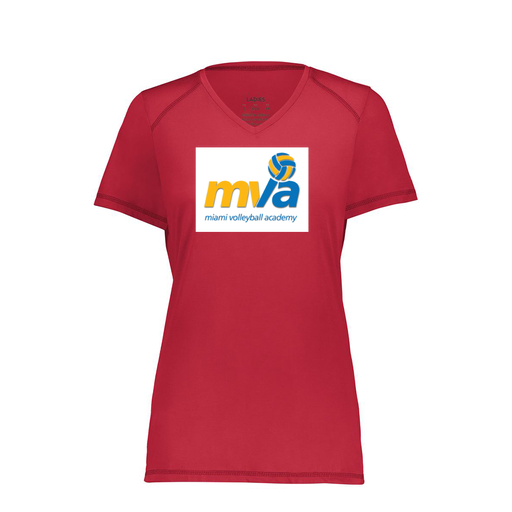 [6844.083.XS-LOGO1] Women's SoftTouch Short Sleeve (Female Adult XS, Red, Logo 1)