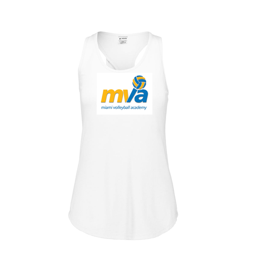 [FT0TUBWH-FAS-LOGO1] Ladies Tri Blend Tank Top (Female Adult S, White, Logo 1)