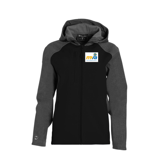 [229357.H05.XS-LOGO1] Soft Shell Full Zip Jacket - Womens (Female Adult XS, Black, Logo 1)