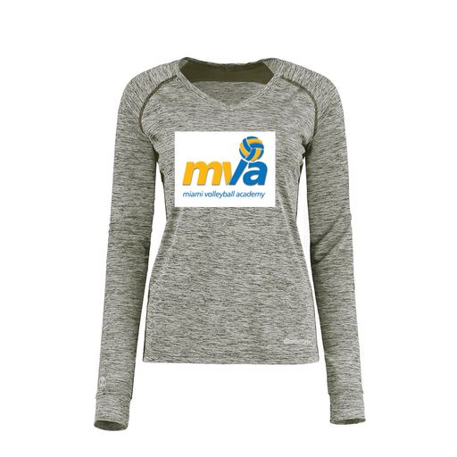 [222770.K94.XS-LOGO1] Ladies Electric Long Sleeve Shirt (Female Adult XS, Gray, Logo 1)