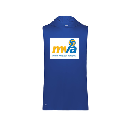 [222590.060.XS-LOGO1] Men's CoolDry Sleeveless Hoodie (Adult XS, Royal, Logo 1)