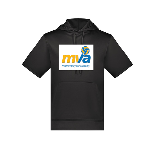 [6871.080.S-LOGO1] Men's Dri Fit Short Sleeve Hoodie (Adult S, Black, Logo 1)