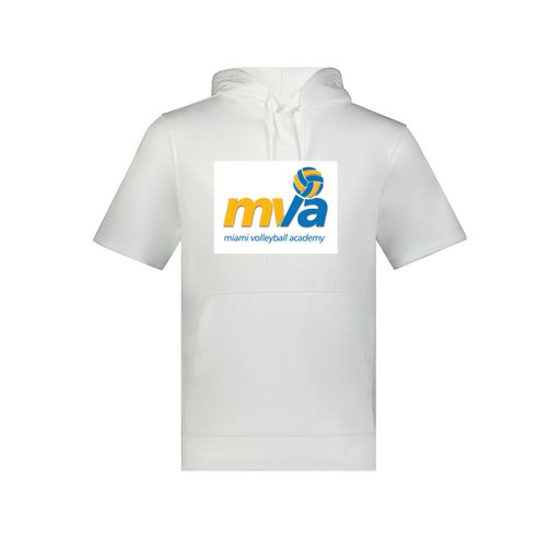 [6871.005.S-LOGO1] Men's Dri Fit Short Sleeve Hoodie (Adult S, White, Logo 1)