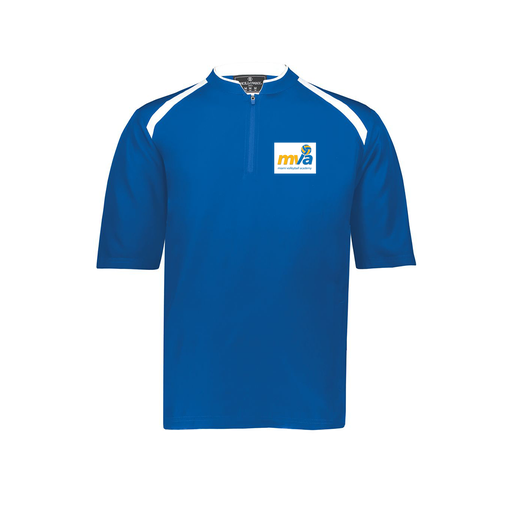 [229581-AS-RYL-LOGO1] Men's Dugout Short Sleeve Pullover (Adult S, Royal, Logo 1)
