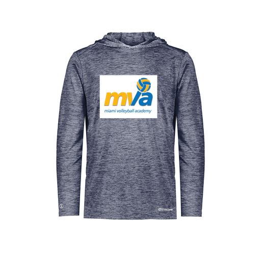 [FOLHCGNV-AS-LOGO1] Decker Men's Charge Hoodie (Adult S, Navy, Logo 1)