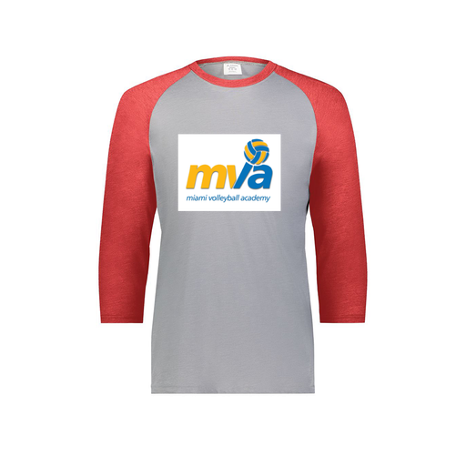 [6880.27V.S-LOGO1] Youth Vintage 3/4 T-Shirt (Youth S, Red, Logo 1)