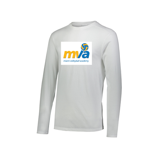 [FTLCUBWH-AXS-LOGO1] Decker Men's Tri-Blend T-Shirt - Long Sleeve (Adult XS, White, Logo 1)