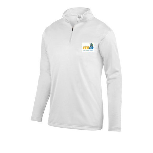 [FOLQFFWH-AS-LOGO1] Decker Men's FlexFleece 1/4 Zip (Adult S, White, Logo 1)