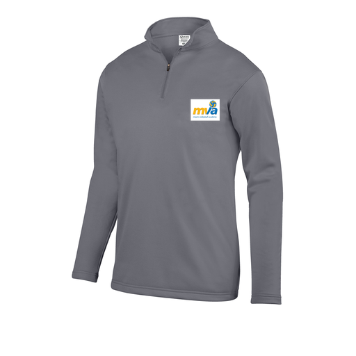 [FOLQFFGY-AS-LOGO1] Decker Men's FlexFleece 1/4 Zip (Adult S, Gray, Logo 1)