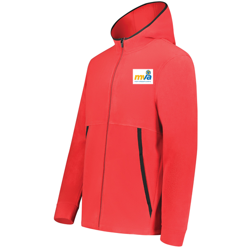 [6858.083.XS-LOGO1] Men's Chill Full Zip Fleece (Adult XS, Red, Logo 1)