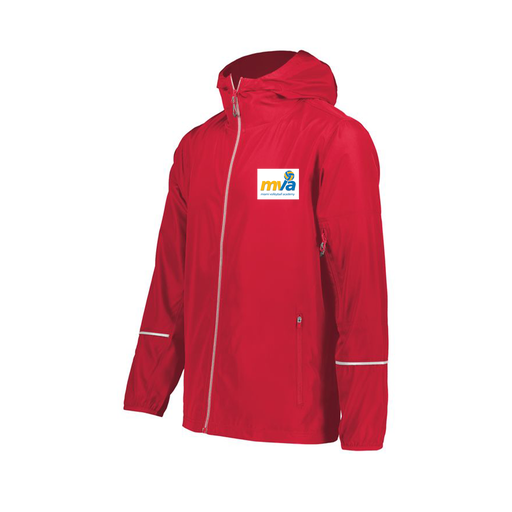 [229582-RED-AXS-LOGO1] Men's Packable Full Zip Jacket (Adult XS, Red, Logo 1)