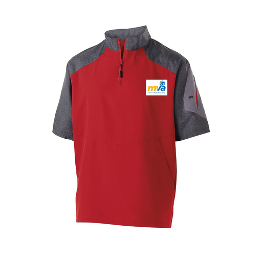 [229545.H01.XS-LOGO1] Men's Raider SS Pullover (Adult XS, Red, Logo 1)