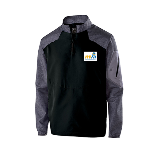 [229155.H05.XS-LOGO1] Men's Raider LS Pullover (Adult XS, Black, Logo 1)