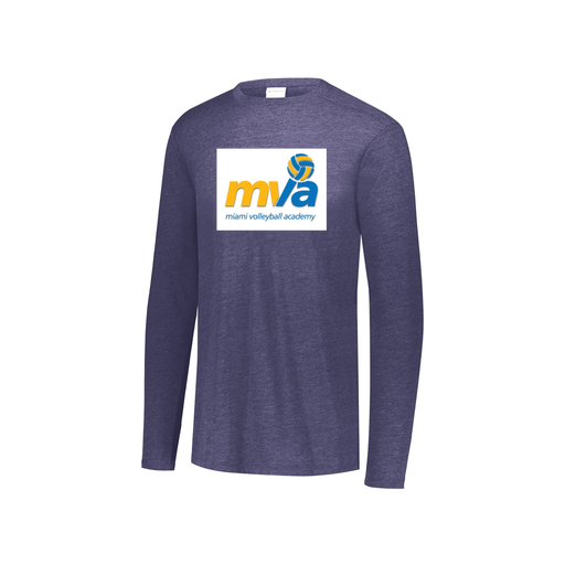 [FTLCUBNV-YS-LOGO1] Decker Youth Tri-Blend T-Shirt - Long Sleeve (Youth S, Navy, Logo 1)