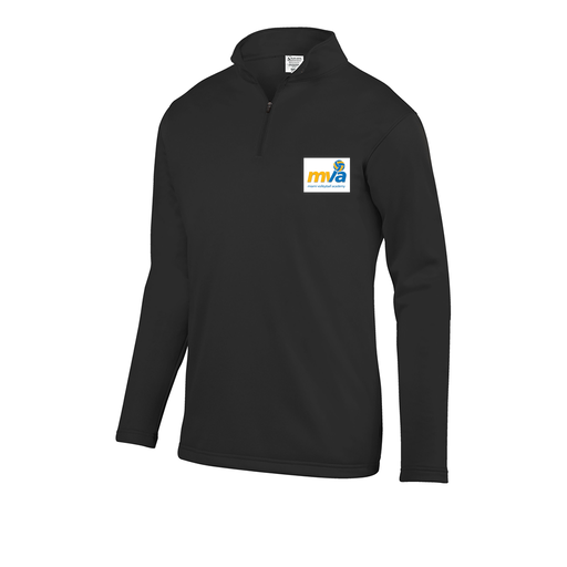 [FOLQFFBK-YS-LOGO1] Decker Youth FlexFleece 1/4 Zip (Youth S, Black, Logo 1)