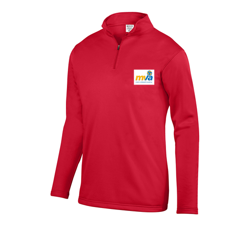 [FOLQFFRD-YS-LOGO1] Decker Youth FlexFleece 1/4 Zip (Youth S, Red, Logo 1)