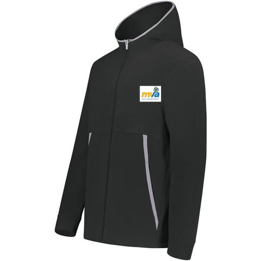 [6859.080.XS-LOGO1] Youth Chill Full Zip Fleece (Youth XS, Black, Logo 1)
