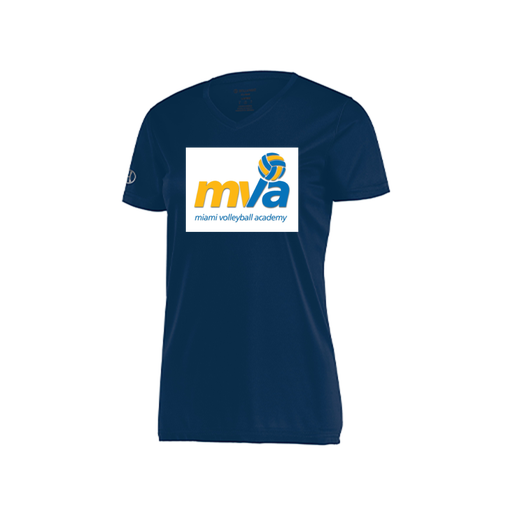 [222820.065.S-LOGO1] Ladies Movement Dri Fit Shirt (Female Adult S, Navy, Logo 1)
