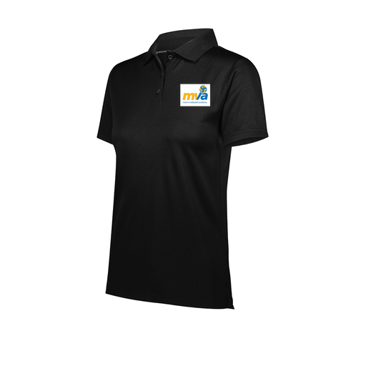 [222768.080.XS-LOGO1] Ladies Prism Polo (Female Adult XS, Black, Logo 1)
