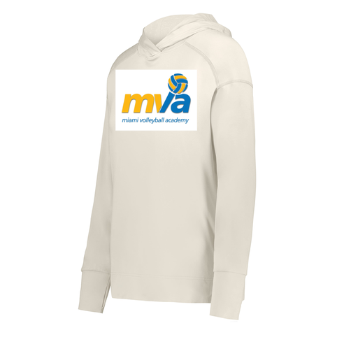[222798-WHT-FAXS-LOGO1] Ladies Ventura Thin Knit Hoodie (Female Adult XS, White, Logo 1)