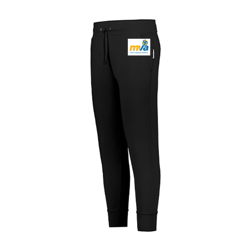 [222799.080.XS-LOGO1] LADIES VENTURA SOFT KNIT JOGGER (Female Adult XS, Black, Logo 1)