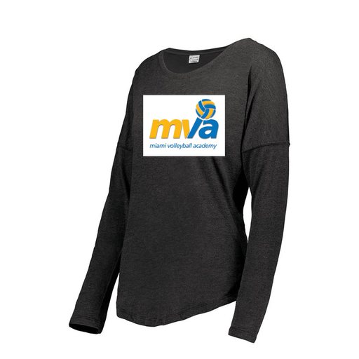 [FTLCUBBK-FAXS-LOGO1] Decker Women's Tri-Blend T-Shirt - Long Sleeve (Female Adult XS, Black, Logo 1)