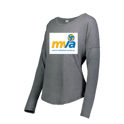 [3077.013.XS-LOGO1] Ladies LS Ultra-blend T-Shirt (Female Adult XS, Gray, Logo 1)